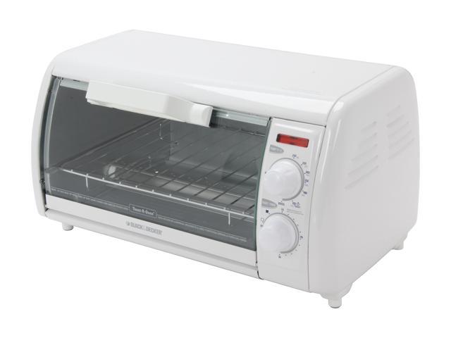 Black & Decker TRO420 4-Slice Toaster Oven, White