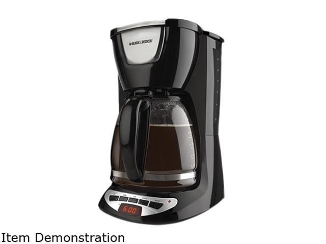 Black & Decker DCM100B Black 12-Cup Programmable Coffeemaker with Glass Carafe