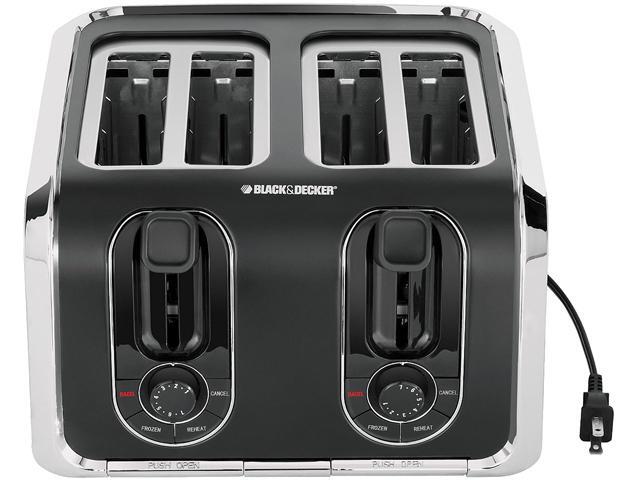 Black & Decker TR1400SB Black/Stainless Steel 4-Slice Toaster - Newegg.com