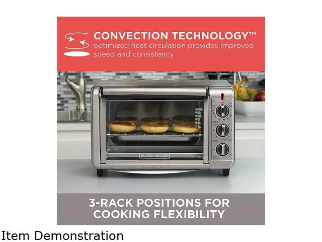 BLACK+DECKER 6-Slice Countertop Convection Oven, To3230sbd 