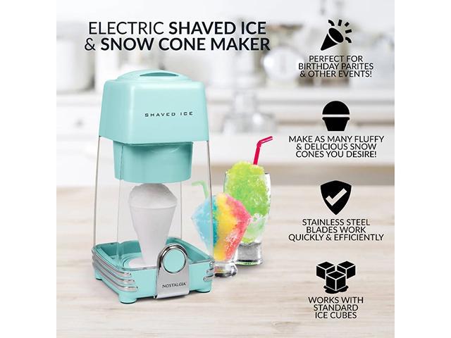 Nostalgia Electrics Is2aq Electric Shaved Ice And Snow Cone Maker