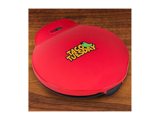 Taco Tuesday TTEQM10RD Deluxe 10-Inch 6-Wedge Electric Quesadilla Maker  with Extra Stuffing Latch 