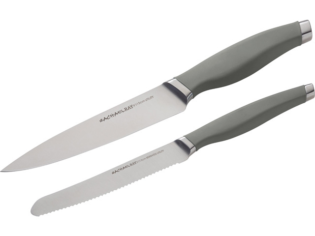Rachel Rae Knives Rachael Ray 47757 Cutlery Japanese Stainless Steel Utility Knife Set ...