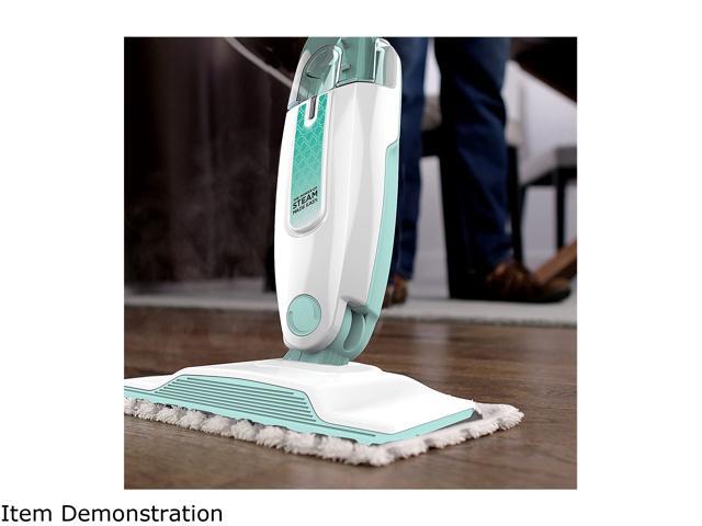 Shark S1000C, Steam Mop with Removable Water Tank, Seafoam/White, 1050W,  Sanitizes with water 