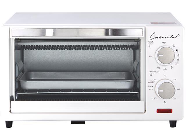 Photo 1 of [notes!] Continental Electrics 4-Slice Toaster Oven & Broiler, White