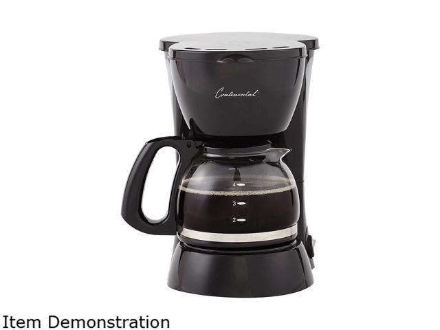 Continental Electric 4-Cup Coffee Maker, Black CE23659