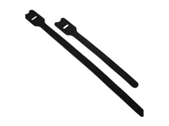 C2G/Cables To Go 29851 Screw-Mountable Hook-and-Loop Cable Ties, 10 Pack (12 Inch, Black)