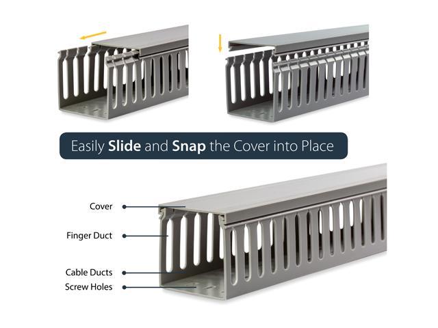 3x3in Open Slot Wiring Cable Raceway Duct with Cover 