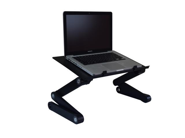 Coolden Laptop Stand Ergonomic Adhesive Invisible Aluminum Computer Riser for Bed Notebook Mount Stable Standing for Tablets Keyboard Laptops 10-15.6” Black