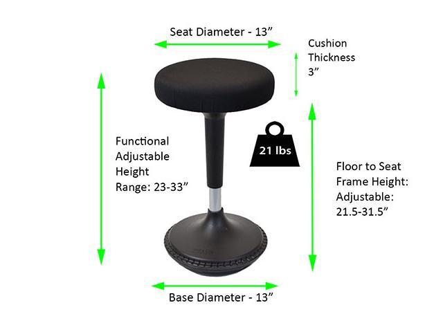 WOBBLE STOOL Standing Desk Balance Chair for Active Sitting Tall ergonomic adjustable height swiveling leaning perch perching ergonomic sit stand high computer chair swivels 360 for adults kids