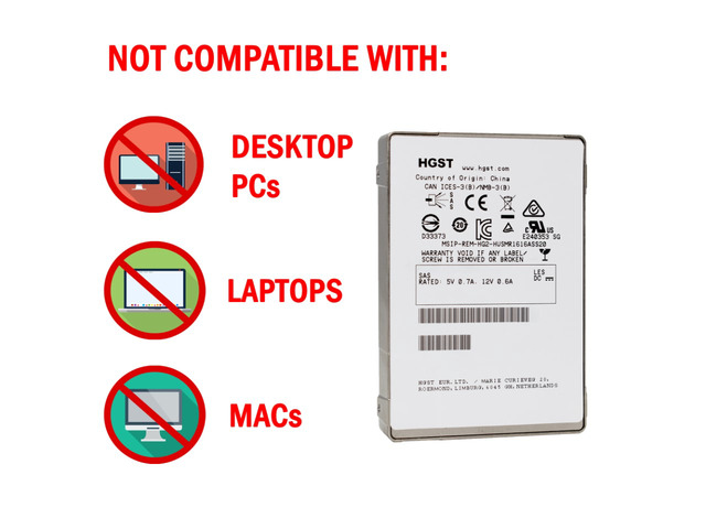HGST 1.6TB SAS 12Gbps 2.5" Internal SSD – Model HUSMM1616ASS201 (Used, Clean & Tested)