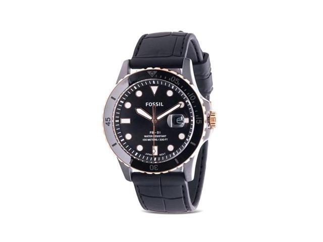 Fossil FB-01 Black Silicone Mens Watch 