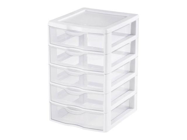 Sterilite 5 Drawer Clear View Storage Unit 20758004 Pack Of 4