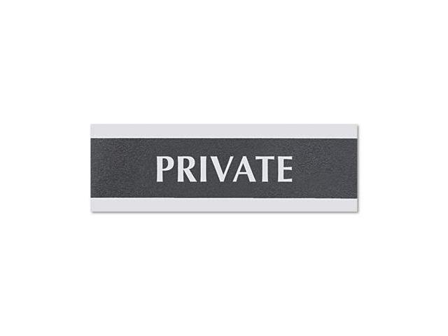 Photo 1 of Headline Sign Century Series Office Sign PRIVATE 9 x 3 Black/Silver