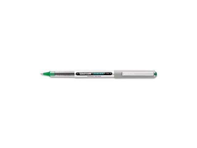 uni-ball VISION Stick Roller Ball Pen Fine 0.7mm Evergreen Ink Gray BarrelStand 