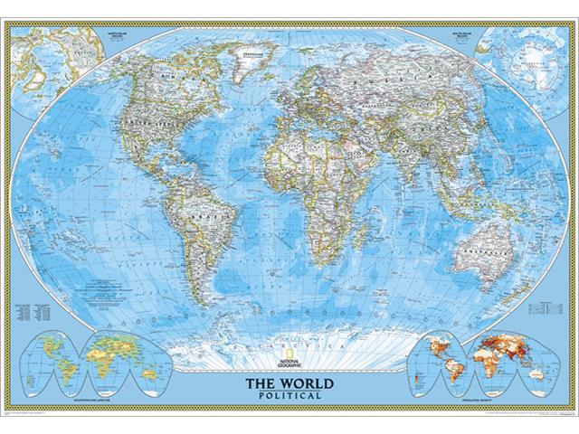 National Geographic RE00622008 World Classic - Enlarged Map - Newegg.com