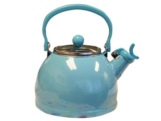 Reston Lloyd 60702 Turquoise - Whistling Tea Kettle With Glass Lid ...