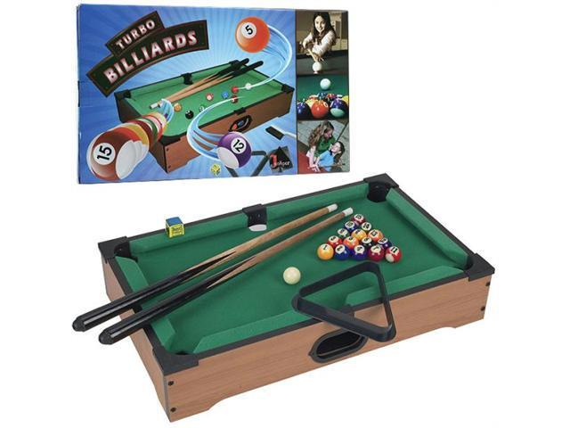 Mini Table Top Pool Table With Cues- Triangle And Chalk