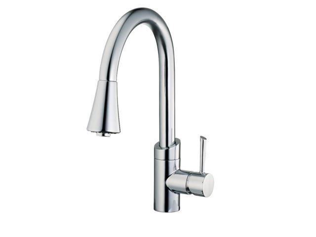 Belle Foret Sc406cp 406cp Single Handle Kitchen Faucet With Pull Down In Chrome Newegg Com
