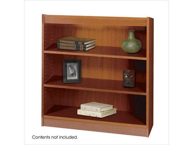 Safco 1502CYC 3-Shelf Square-Edge Veneer Bookcase 36"w x 12"d x 36 3/4"h Cherry