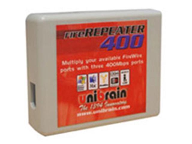 Unibrain FireRepeater 400 3-Port FireWire Hub 3 x 6-pin IEEE 1394a FireWire 400 External External 1610