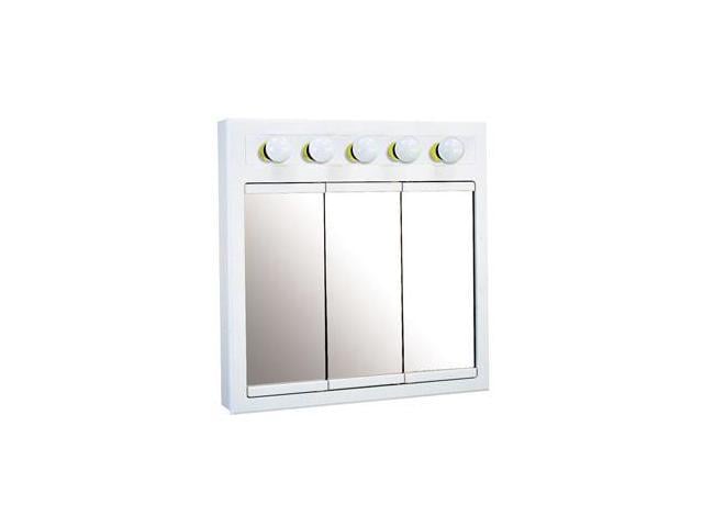 Design House 532390 Concord White Gloss Lighted Medicine Cabinet