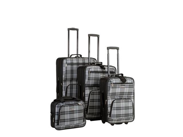 plaid luggage set