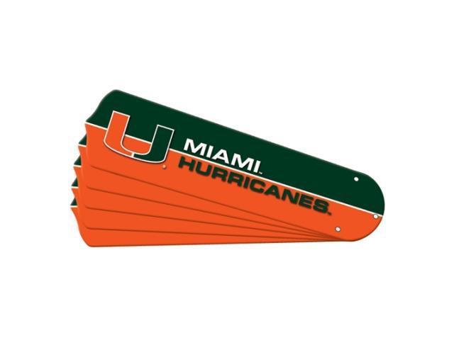 Ceiling Fan Designers 7990 Mia New Ncaa Miami Hurricanes 52 In Ceiling Fan Blade Set