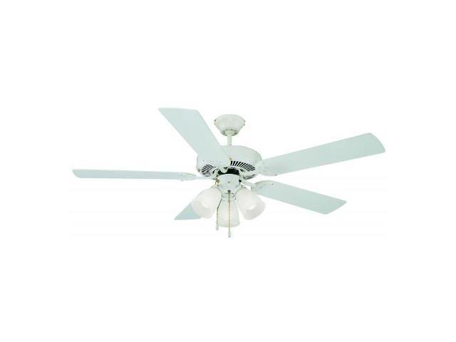 Design House 153965 Millbridge 52 In 3 Light 5 Blade Ceiling Fan Bleached Oakor White Blades White Finish