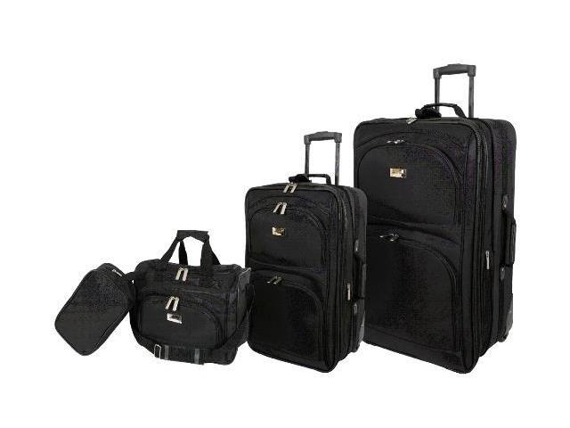 Overland Travelware Gb1268 4 Black Westchester Luggage Set Piece Of Newegg