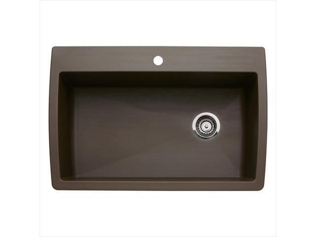 Blanco 440192 Diamond Super Single Bowl Silgranit Ii Drop In Kitchen Sink Cafe Brown Newegg Com