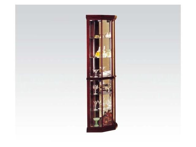 Acme Furniture 02347 Martha Cherry Corner Curio Cabinet In