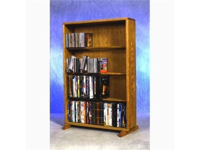 Wood Shed 415 24 Combo Solid Oak 4 Row Dowel Cd Dvd Cabinet Tower