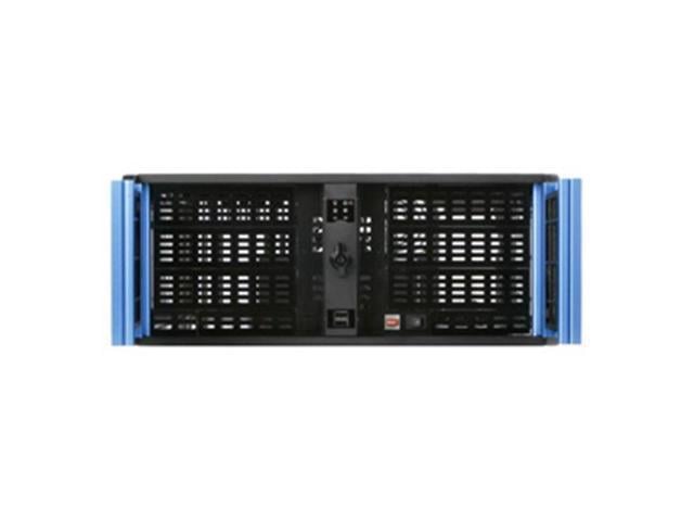 iStarUSA D-400-6-Blue Steel 4U Rackmount Compact Stylish Server Chassis 6 External 5.25" Drive Bays