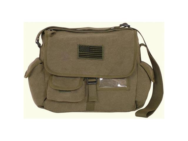 Fox Outdoor 43 072 Retro Messenger Bag With Usa Emblem Olive Drab Newegg