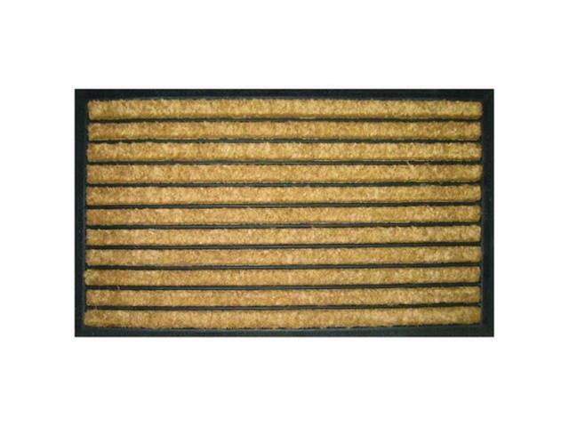 Iuc International 164br Striped Recycled Rubber Coir Doormat
