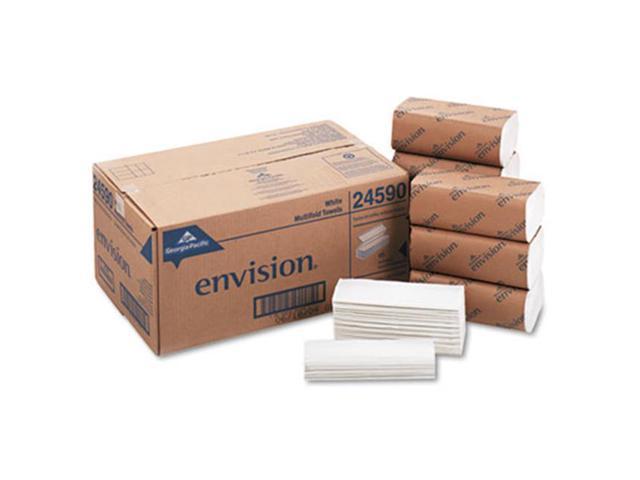GEORGIA-PACIFIC 24590 Envision White Paper Towels, Multifold,  16 Pack, 250