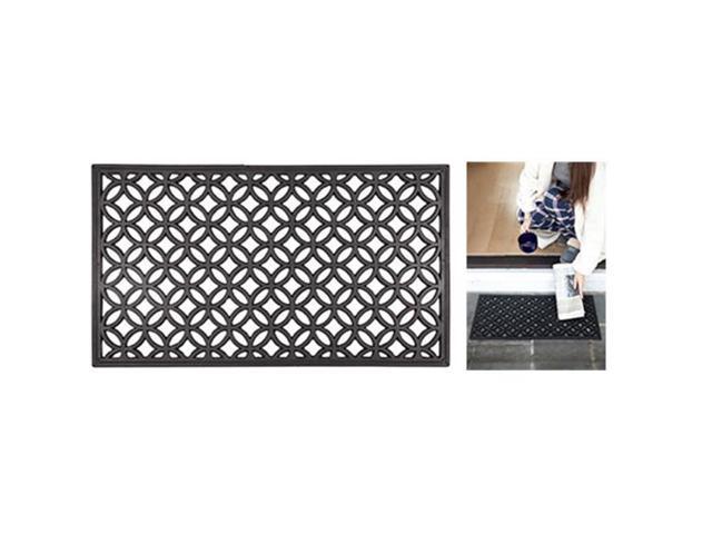 Iuc International 1069r Circle Chains Recycled Rubber Doormat