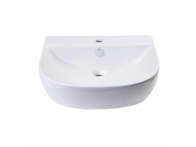 Alfi Brand Ab110 20 In D Bowl Porcelain Wall Mounted Bath Sink White Newegg Com