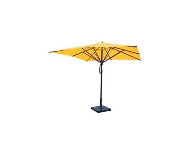 Greencorner 10ft Square African Mahogany Patio Umbrella Sunflower Yellow Newegg Com