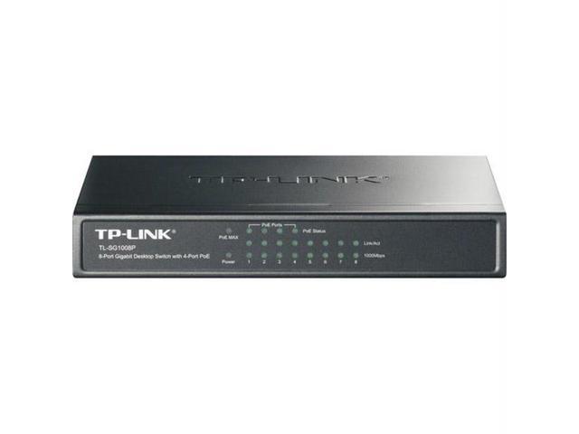 TP Link 8-Port Gigabit Desktop Switch with 4-Port PoE - TL-SG1008P