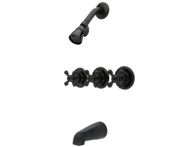 Kingston Br Kb235ax Tub Shower Faucet With Three Handles Oil Rubbed Bronze Newegg Kingston Br Kb235ax Tub Shower Faucet With Three Handles Oil Rubbed Bronze Newegg