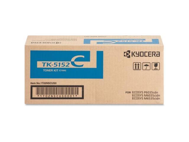 Cyan Toner Cartridge for Kyocera TK-5152C ECOSYS M6035cidn, ECOSYS M6535cidn, ECOSYS P6035cdn, Genuine Kyocera Brand