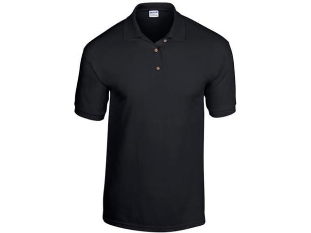 gildan black polo shirt