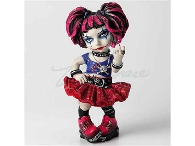 Cosplay Kids Mini Goth Punk Girl Giving Peace Sign Statue - Newegg.com
