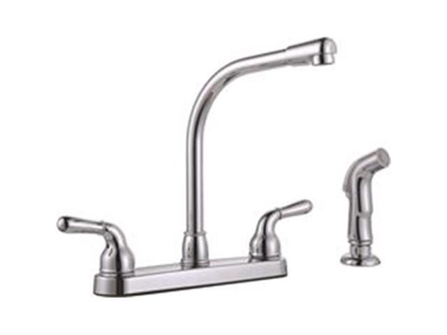 Premier 3552608 Sanibel Two Handle Kitchen Faucet With Side Spray Chrome Newegg Com