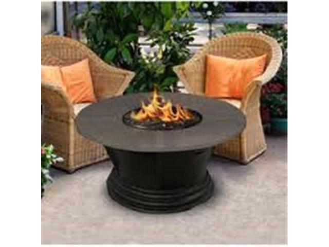 48 In Carmel Chat Height Square Fire Pit Table With Gold Reflective
