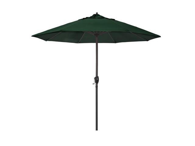 California Umbrella Ata908117 5446 9 Ft Casa Series Patio Bronze Auto Tilt Crank Lift Sunbrella 1a Forest Green Fabric Plant Stands Hangers Newegg Com