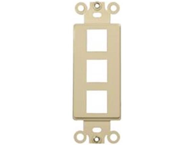 Morris Products 88106 Decorator Wallplate For Keystone Jacks And Modular Inserts Three Ports Ivory - Newegg.com
