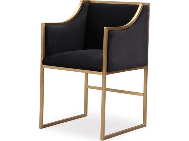 Tov Furniture Tov L6121 34 3 X 22 X 21 5 In Atara Black Velvet Chair With Gold Legs Newegg Com